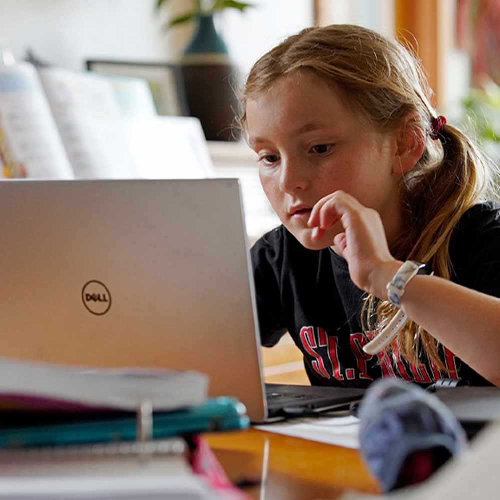 child using mobile device