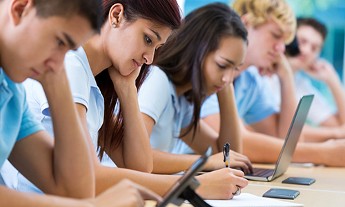 Classroom of college using Windows 10 devices