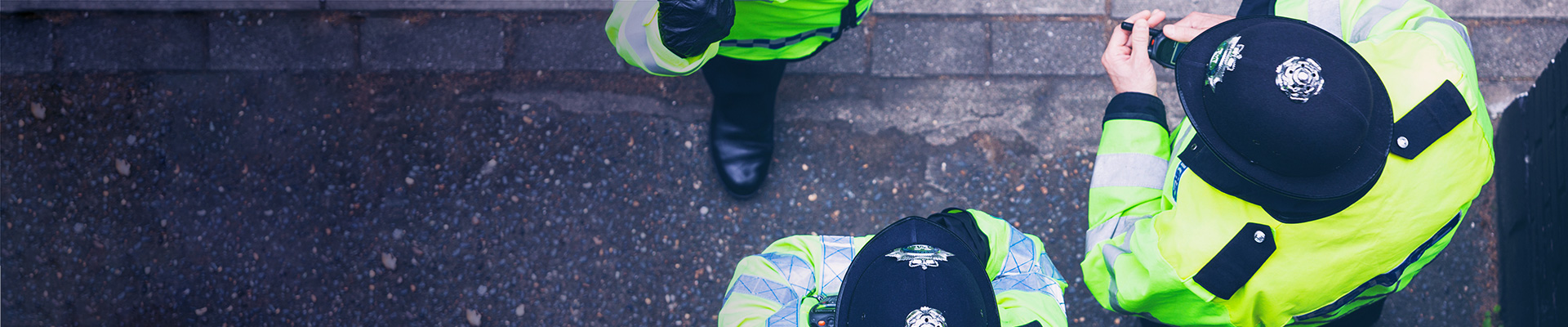 Metropolitan Police officers on patrol in London