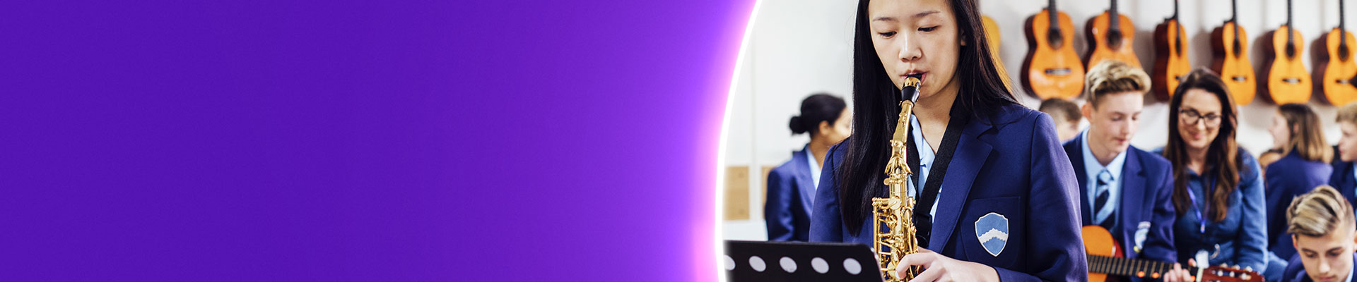 Girl playing musical instrument