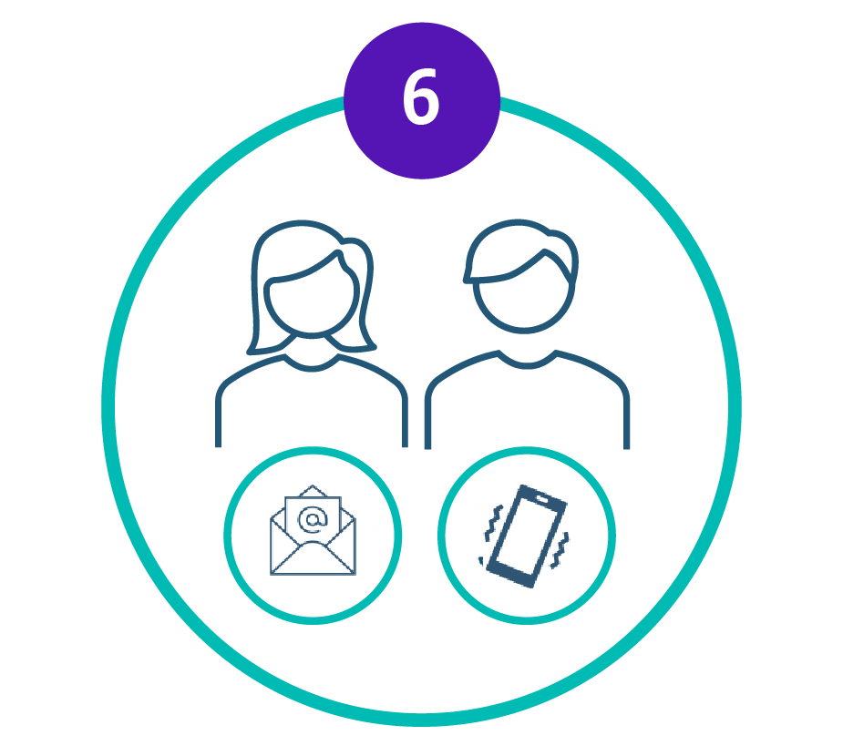 Email and Phone alert icon