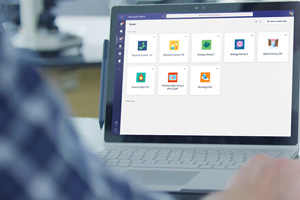 Microsoft Teams on a screen