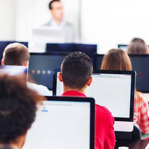 students using computers