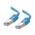 C2G 1m Shielded Cat5E Moulded Patch Cable - Blue