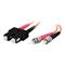 C2G 1m SC/ST LSZH Duplex 62.5/125 Multimode Fibre Patch Cable - Orange