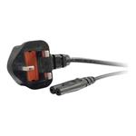 C2G 2m UK Non-Polarised Power Cord (BS 1363 to IEC 60320 C7)