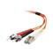 C2G 5m LC-ST 50/125 OM2 Duplex Multimode PVC Fibre Optic Cable (LSZH) - Orange