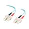 C2G 5m SC-SC 10Gb 50/125 OM3 Duplex Multimode PVC Fibre Optic Cable (LSZH) - Aqua