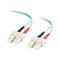 C2G 7m SC-SC 10Gb 50/125 OM3 Duplex Multimode PVC Fibre Optic Cable (LSZH) - Aqua
