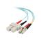 C2G 7m LC-SC 10Gb 50/125 OM3 Duplex Multimode PVC Fibre Optic Cable (LSZH) - Aqua