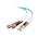 C2G 1m LC-ST 10Gb 50/125 OM3 Duplex Multimode PVC Fibre Optic Cable (LSZH) - Aqua