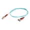 C2G 3m LC-ST 10Gb 50/125 OM3 Duplex Multimode PVC Fibre Optic Cable (LSZH) - Aqua
