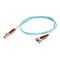 C2G 10m LC-ST 10Gb 50/125 OM3 Duplex Multimode PVC Fibre Optic Cable (LSZH) - Aqua