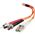 C2G 1m ST-ST 50/125 OM2 Duplex Multimode PVC Fibre Optic Cable (LSZH) - Orange