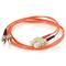 C2G 5m ST-ST 50/125 OM2 Duplex Multimode PVC Fibre Optic Cable (LSZH) - Orange