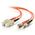 C2G 7m ST-ST 50/125 OM2 Duplex Multimode PVC Fibre Optic Cable (LSZH) - Orange