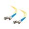 C2G 10m ST-ST 9/125 OS1 Duplex Singlemode PVC Fibre Optic Cable (LSZH) - Yellow