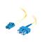 C2G 3m LC-SC 9/125 OS1 Duplex Singlemode PVC Fibre Optic Cable (LSZH) - Yellow