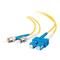 C2G 15m SC-ST 9/125 OS1 Duplex Singlemode PVC Fibre Optic Cable (LSZH) - Yellow