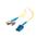 C2G 115m LC-ST 9/125 OS1 Duplex Singlemode PVC Fibre Optic Cable (LSZH) - Yellow