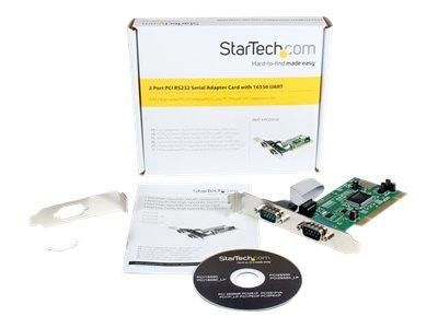 StarTech.com 2 Port PCI RS232 Serial Adapter Card with 16550 UART