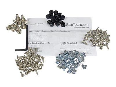 StarTech.com 12U Adjustable 4 Post Server Equipment Open Frame Rack Cabinet