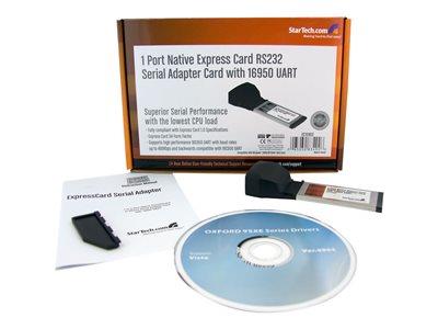 StarTech.com 1 Port Native ExpressCard RS232 Serial Adapter Card with 16950 UART