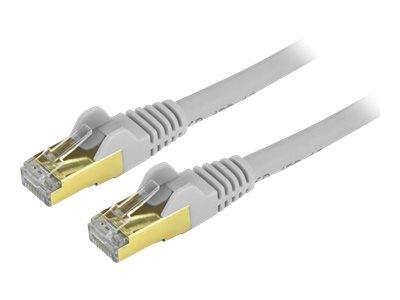 StarTech.com 14 ft Cat 6a Gray Shielded Molded 10 Gigabit RJ45 STP Cat6a Patch Cable