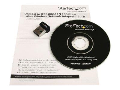StarTech.com USB 150Mbps Mini Wireless N Network Adapter - 802.11n/g  1T1R