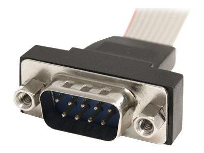 StarTech.com 16in 9 Pin Serial Male to 10 Pin Motherboard Header Panel Mount Cable