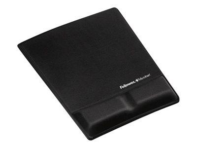 Fellowes FELLOWES BLACK MOUSEPAD W/REST