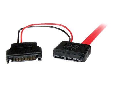 StarTech.com 0.5m Slimline SATA Female to SATA with SATA Power Cable Adapter