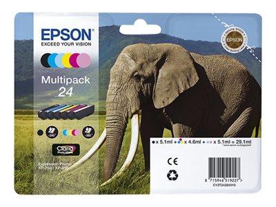 Epson XP750/850 6-Pack Ink Cartridge 24 Elephant