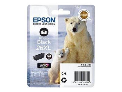 Epson Singlepack Photo Black 26XL Claria Premium Ink