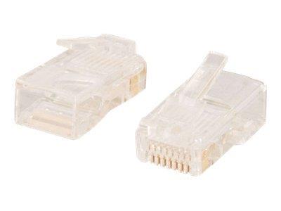 C2G RJ45 CAT5e 8x8 Modular Plugs for Round Stranded Cable (50pk)