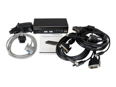 StarTech.com 2 Port USB DVI KVM Switch with DDM Fast Switching Technology and Cables