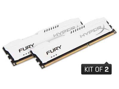 HyperX FURY White 16GB (2x8GB) DDR3 1866MHz CL10 DIMM Memory