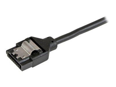 StarTech.com 6in Latching Round SATA to Right Angle SATA Serial ATA Cable