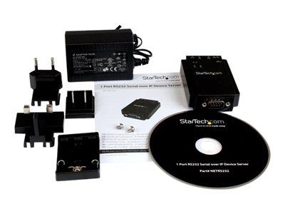 StarTech.com 1 Port RS-232 Serial to IP Ethernet Device Server - DIN Rail Mountable