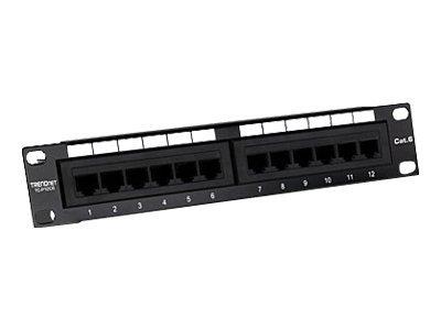 TRENDnet 12-Port Cat. 6 Unshielded Patch Panel (10" wide)