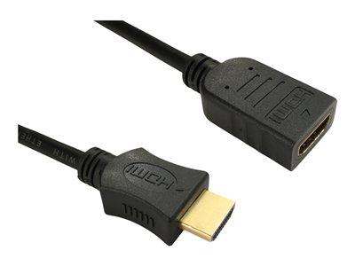 Cables Direct 1m V1.4 HDMI-Fast With Ethernet M-F Black - B/Q 250