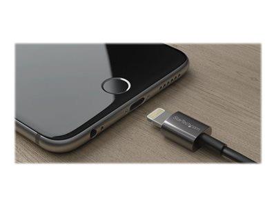 StarTech.com 1m Metal Lightning Cable - Black
