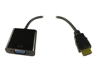 Newlink Cables Direct 15cm HDMI M (source) - VGA F (display) Adaptor + Audio + USB