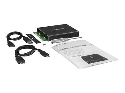 StarTech.com Dual M.2 Enclosure - RAID