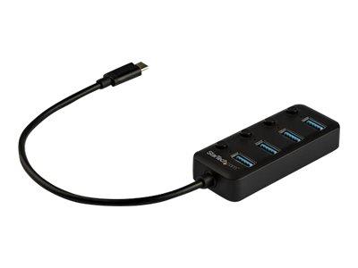 StarTech.com 4-Port USB C Hub with On/Off