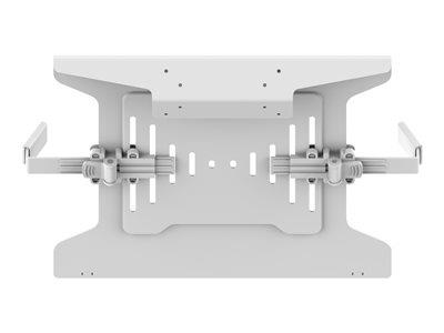 Vision Professional Dual Monitior Desk Post Mount White