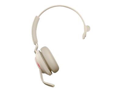 Jabra Evolve2 65 USB-A MS Mono Headset with Desk Stand - Beige