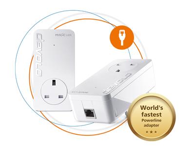 Devolo Magic 2 LAN Starter Kit (1x LAN, Pass-Thru, 2x plugs)