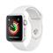 Apple Watch Series 3 GPS, 38mm Silver Aluminium Case with White Sport Band