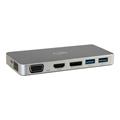 C2G USB C Docking Station with HDMI, DisplayPort and VGA